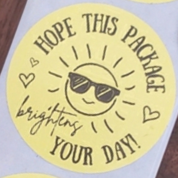 vixen676 Other - 3/$15 Set of 50 2" ROUND STICKERS YELLOW Hope This Package Brightens Your Day